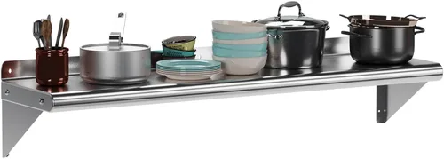 Miniatura 11 de Paquete de 2 estantes de almacenamiento multifuncionales de metal con tapa trasera para cocina, [certificado NSF] Estante de montaje en pared de Dos