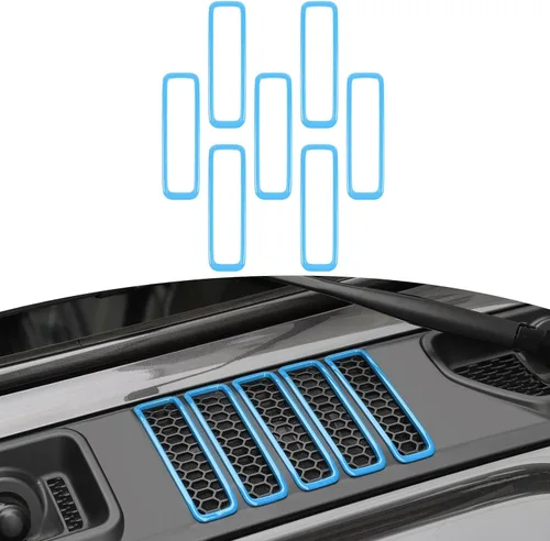 Miniatura 13 de RT-TCZ para Rejilla de Capó de Capó de Jeep JL para Jeep Wrangler JL JLU 2018-Actual para Gladiator JT 2020-Actual Accesorios Exteriores de Fibra