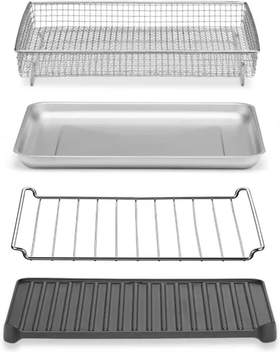 Miniatura 4 de Cuisinart Freidora de aire + horno tostador de convección, horno 8-1 con opciones para hornear, parrilla, asar y calentar, acero inoxidable, TOA-70