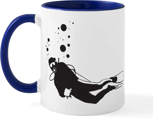 Miniatura 36 de CafePress Scuba Flag Diver Taza de café de cerámica de 11 oz (11.0 fl oz)
