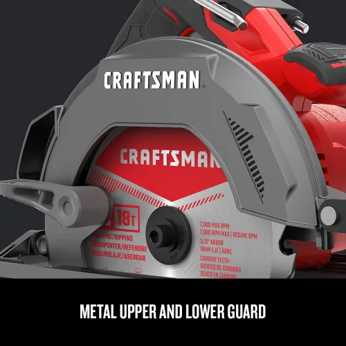 Miniatura 5 de CRAFTSMAN Sierra circular, 7-1/4 pulgadas, 15 amperios, con cable (CMES510)
