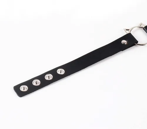 Miniatura 6 de TIDOO Gargantilla negra gótica, collar de cuero lindo, gargantilla de corazón sexy, gargantilla punk con púas para mujer