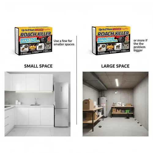 Miniatura 6 de Estaciones de cebo de infestación para interiores – Control de cucarachas grande, fórmula de orientación para nidos, diseño resistente a los niños