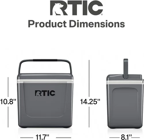 Miniatura 5 de RTIC Hielera Personal para Viaje por Carretera de 8 QT, Pequeña, Compacta, Aislada, Caja de Hielo Portátil para Comida, Bebida, Bebidas, Playa, Gris