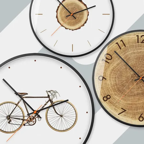 Miniatura 2 de Reloj de pared, reloj de pared de madera de 12 pulgadas, relojes silenciosos, reloj de cuarzo, para regalo, manualidades, reloj de bolsillo
