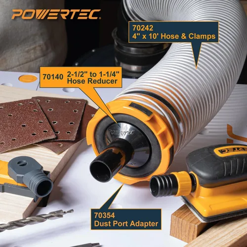 Miniatura 4 de POWERTEC 70140-P2 Reductor de manguera de 2-1/2" a 1-1/4", paquete de 2