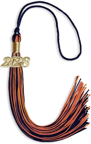 Miniatura 94 de Endea Graduation - Borla de doble color mixto con fecha dorada (negro/dorado antiguo, 2021)