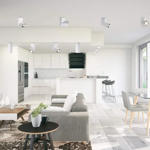 Miniatura 6 de Foco de techo LED para interiores, lámpara de pared ajustable de 360°, focos artísticos de bricolaje, luz blanca fría de 12 W, luz blanca fría