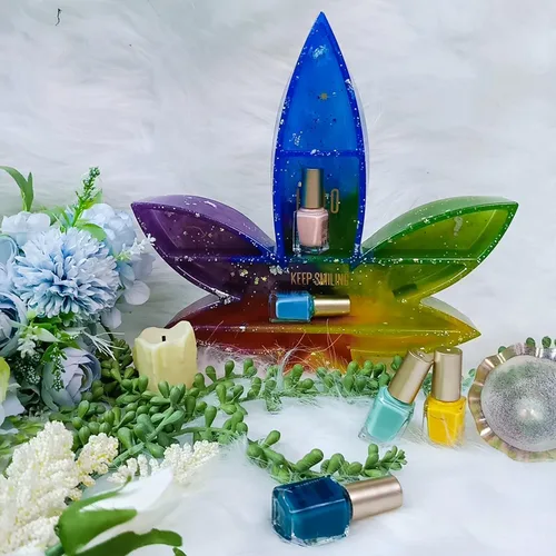 Miniatura 9 de Kit de fundición epoxi de resina de hojas y bandeja de mantenimiento de moldes de silicona