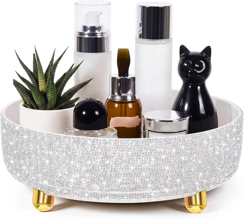 Miniatura 11 de Honeydak Organizador de maquillaje de perfume negro brillante para el Día de la Madre, regalos para el Día de la Enfermería para mujeres
