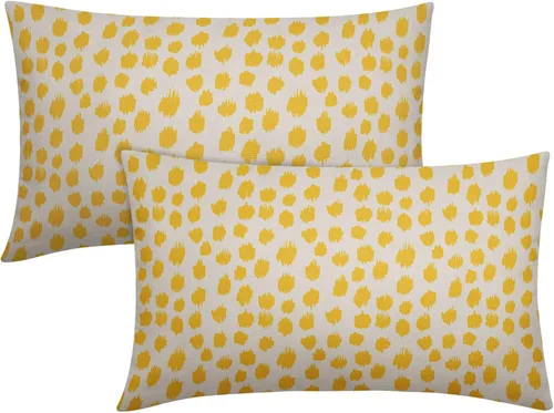 Miniatura 63 de Fundas de almohada marrón y blancas de 18 x 18 pulgadas, juego de 2 almohadas boho grises con lunares, fundas de almohada modernas estampadas