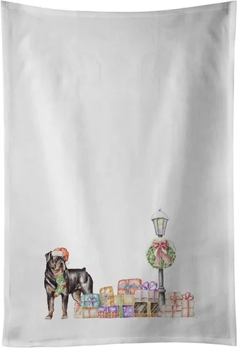 Miniatura 15 de Caroline's Treasures CK8100WTKT - Juego de 2 toallas de cocina con diseño de bulldog francés con diseño de país de las maravillas navideñas