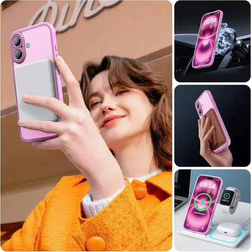 Miniatura 710 de TOCOL Funda para iPhone 11, compatible con Magsafe, protección completa de cámara, imanes integrados, protección contra caídas, funda translúcida