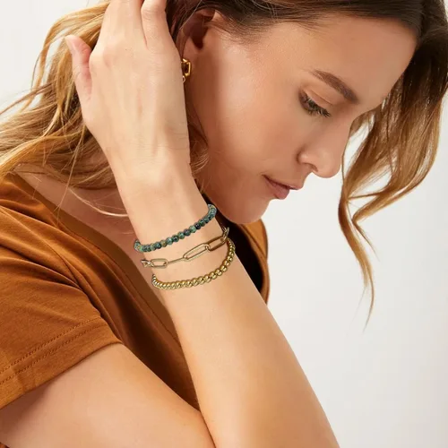 Miniatura 132 de Long tiantian Pulsera de oro gruesa para mujer, pulseras de oro delicadas, pulseras para mujer, pulseras apilables de eslabones de cadena