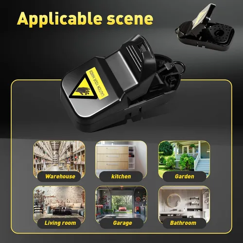 Miniatura 5 de VRXVR - Paquete de 12 trampas para ratones, uso en interiores y exteriores, trampas para ratones pequeñas para el hogar, trampas para ratones