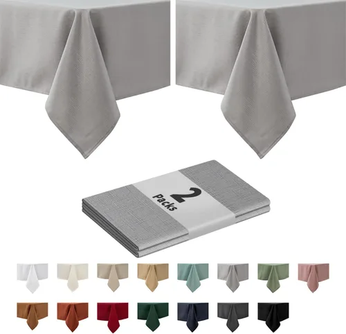 Miniatura 46 de maxmill - Mantel cuadrado de textura sluby, resistente a las manchas, impermeable, resistente a las arrugas, mantel de tela lavable suave, mantel
