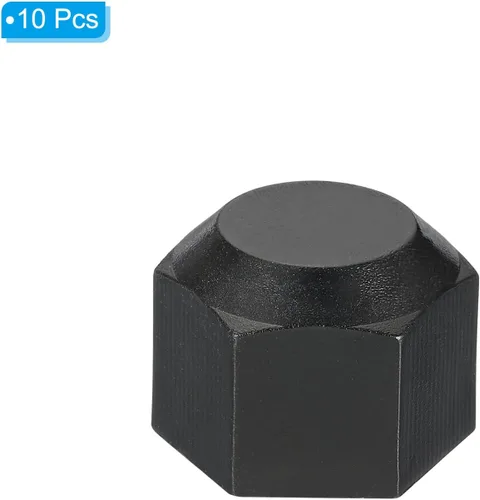Miniatura 3 de PATIKIL Tapón de plástico de 3/8 pulgadas, rosca hembra 5/8-18UNF, 10 piezas de tubo SAE de 45 grados, tapón de válvula de montaje para aire
