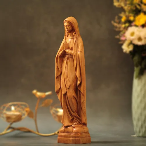 Miniatura 8 de 11.8 Inches Our Lady of Lourdes Catholic Icons Handmade Our Lady Statue Religious Gifts Our Lady of Guadalupe Catholic Art Mothers Day Gifts