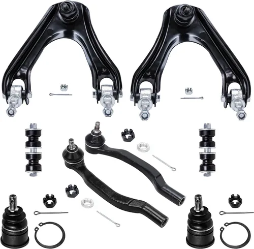 Miniatura 381 de Detroit Axle - Kit de brazos de control de extremo delantero de 8 piezas para Dodge Dakota 00-04, Durango 00-03, 4 brazos de control superior e
