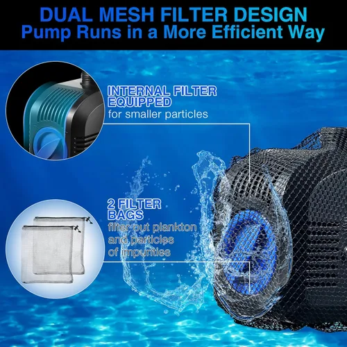 Miniatura 4 de Bomba de agua sumergible de 1600 GPH, bomba de fuente de agua eléctrica de 100 W, kit de bomba de estanque para jardín, piscina, peces, acuario