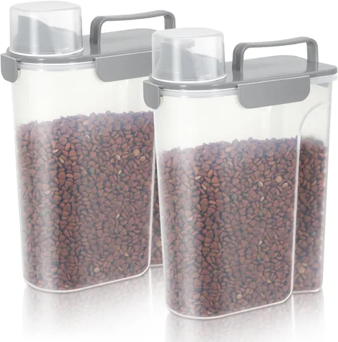 Miniatura 31 de LEAWALK Recipiente de almacenamiento de alimentos para perros, boquilla grande mejorada sin BPA, contenedores de plástico de almacenamiento