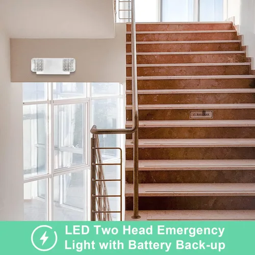 Miniatura 7 de OSTEK Accesorios de iluminación LED de salida de emergencia con baterías de reserva de 90 minutos de largo, luz de emergencia LED integrada