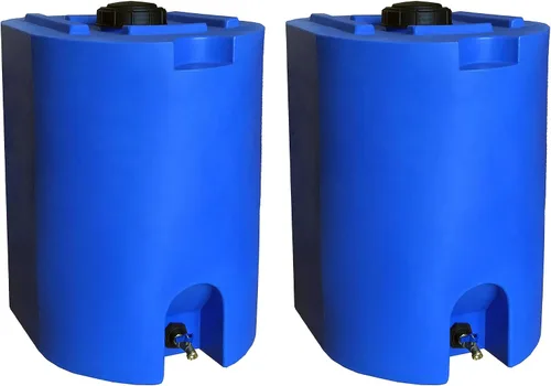 Miniatura 8 de WaterPrepared Tanque de Agua Portátil, Mango de Plástico y Espita de Manguera, 35 Galones, Azul - Dispensador de Bebidas e Hidratación de Servicio