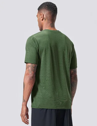 Miniatura 5 de Paquete de 5 camisetas de manga corta, con cuello redondo y de secado rápido para hombre, camisetas deportivas para correr, entrenar o ir al gimnasio