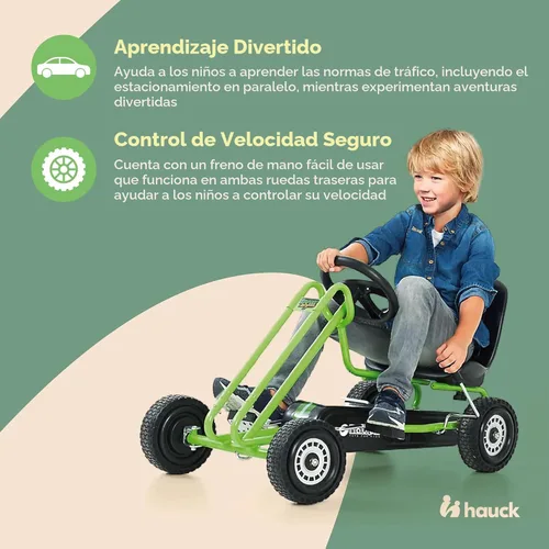 Miniatura 3 de Pedal Go Kart Hauck, carrera verde