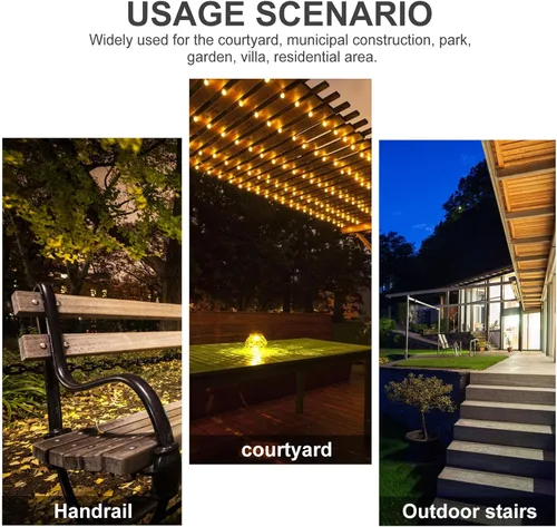 Miniatura 4 de OSALADI 4 Pcs Black Solar Fence Lights Outdoor Wall Lamps Energy-Saving LED for Garden Patio Deck Step Lighting