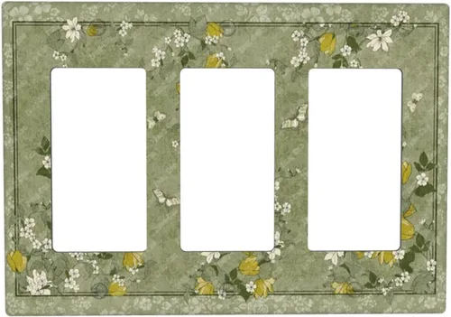 Miniatura 253 de Decorative Outlet Covers Blue Background White Cat Daisy Floral 2-Gang 1-Gang Wall Plate Single Toggle/Rocker Farmhouse Style Light Switch Covers