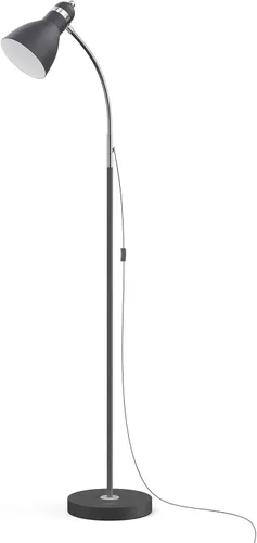 LEPOWER Lámpara de Piso de Metal, Lámpara de Pie con Cuello de Ganso Ajustable, Base de Metal Pesado, Lámpara de Lectura para Oficina, Lámparas de