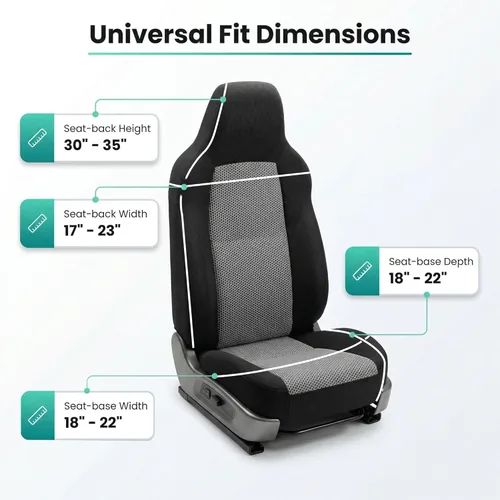 Miniatura 7 de FH Group Fundas de asientos delanteros automotrices para SUV, camiones, sedán y más – Ajuste universal delantero de respaldo alto y diseño de banco