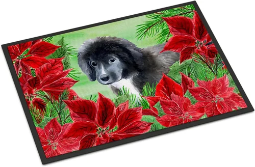 Miniatura 83 de Caroline's Treasures CK1311MAT Cavalier Spaniel Poinsettas - Felpudo de 18 x 27 pulgadas, tapete para puerta delantera, interior y exterior