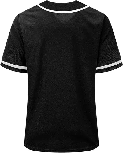 Miniatura 4 de Camiseta de béisbol para hombres y mujeres, uniformes deportivos hipster hip hop, camisas de manga corta para camisa personalizada con botones