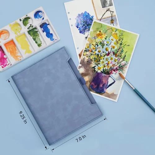 Miniatura 9 de Libro de bocetos de acuarela Lightwish, 100% algodón, sin ácidos, diario de acuarela, papel de acuarela de 300 gsm/140 lb prensado en frío