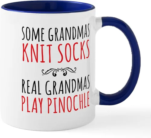 Miniatura 67 de CafePress Euchre Champ Mugs Taza de café de cerámica de 11 oz (11.0 fl oz)