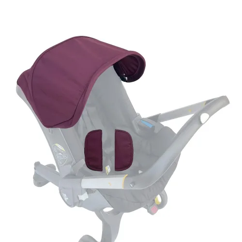 Miniatura 10 de Accesorios de Repuesto para Cochecito Capota, Escudo de Protección, Parasol Textil Compatible con Asiento de Automóvil y Cochecito Doona (Negro)