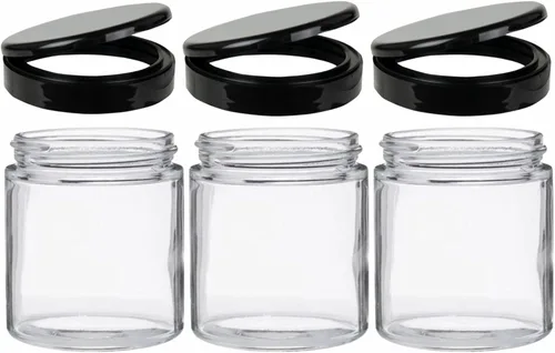 Miniatura 11 de JARMING COLLECTIONS Tarro de almacenamiento de vidrio de boca extra ancha de 32 onzas con tapa de plástico sin BPA – Tarro Mason hermético