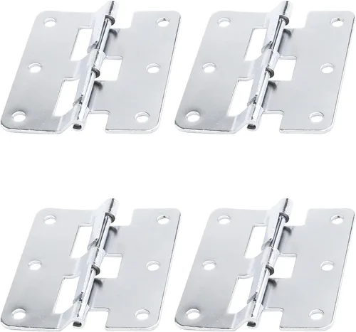 Antrader Bisagras de puerta para desmontar/elevar, caja de vuelo cromada, enlace de bisagra desmontable de 3 x 2.68 pulgadas, paquete de 4