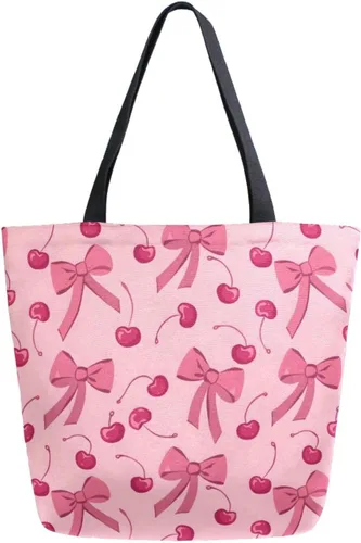 Miniatura 21 de SUABO Bolsa de asas de cocina reutilizable para comestibles, bolsa de compras de lona para exteriores Cactus