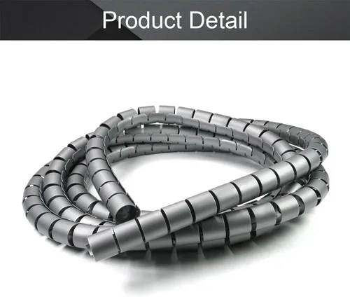 Miniatura 4 de Othmro 1 funda de cable en espiral de polietileno de 9 pies, 1.102 in/1.10 pulgadas de diámetro, funda de alambre expandible, tubo de envoltura