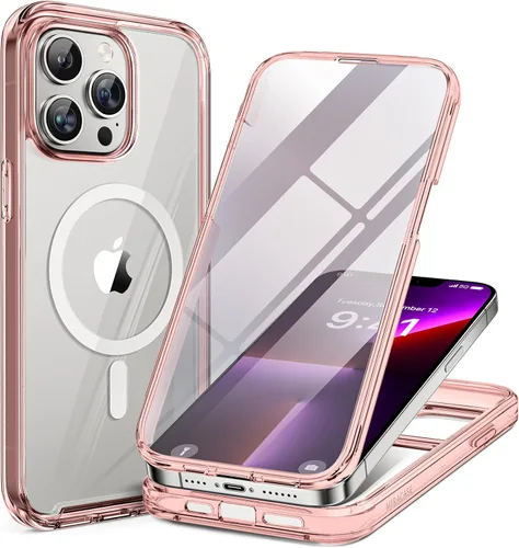 Miniatura 169 de Miracase Funda para iPhone 13 de 6.1 pulgadas, [sin burbujas] funda de teléfono de cuerpo completo con pantalla de vidrio completa integrada, sin