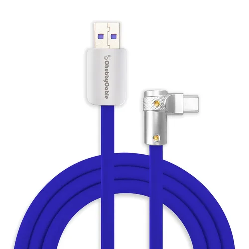 Miniatura 38 de chubbycable FlexElbow - Cable de carga rápida de 90 grados y 240 W, cable USB C en ángulo recto, cable de carga de silicona compatible con iPhone