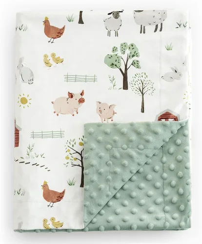 Miniatura 9 de david's kids Manta de bebé Minky Animal 40 x 50 pulgadas EE.UU