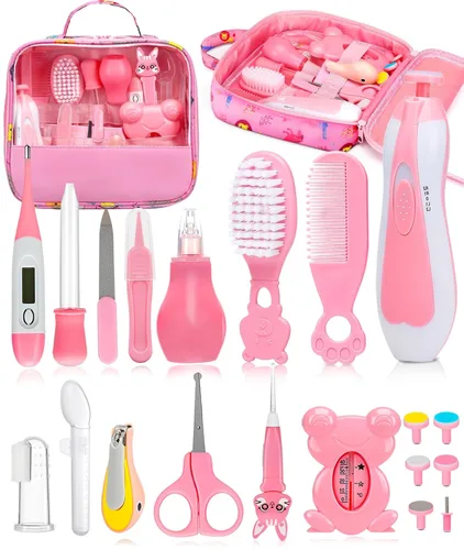 Miniatura 12 de Kit de cuidado de la salud y aseo para bebés, kit de recortador de uñas eléctrico de seguridad, kit de cuidado para recién nacidos con peine