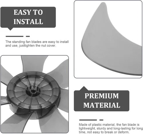 Miniatura 5 de LIFKOME Cuchilla de ventilador de 14 pulgadas, repuesto de aspas de ventilador eléctrico, parte de ventiladores de metal, accesorios para ventilador
