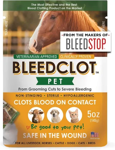 FirstAid Polvo de coagulación de la sangre | Deja de sangrar en todos los animales garantizados | cortes menores a sangrado arterial | de Makers of