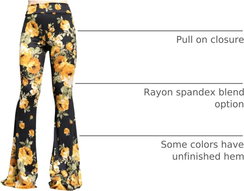 Miniatura 5 de ShopMyTrend - Pantalones de yoga largos con piernas anchas y acampanadas estilo palazzo, con cintura alta, para mujer