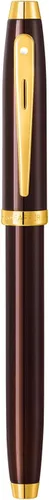 Miniatura 5 de Sheaffer Gift 100 9370 - Bolígrafo color café brillante con ribete PVD dorado Bolígrafo marrón café Set de regalo de bolígrafo premium